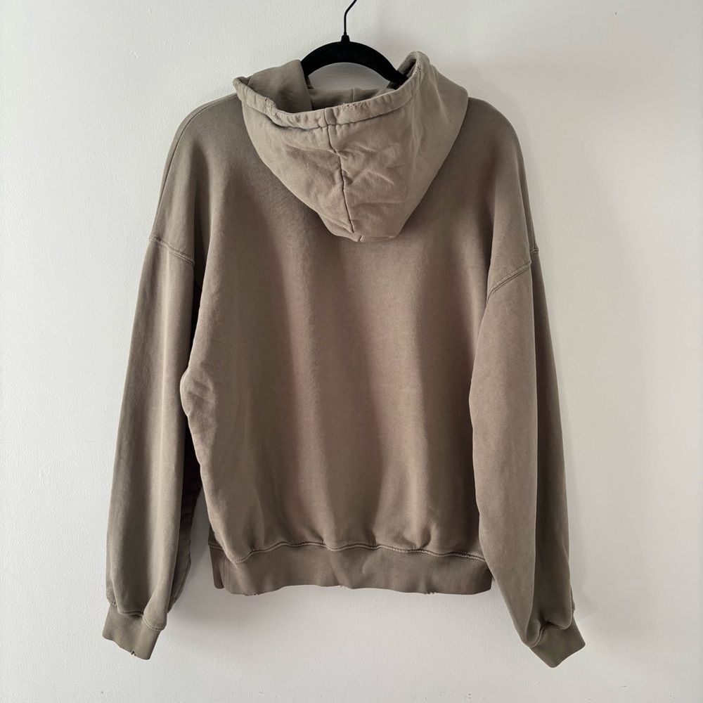 Anine Bing Sport Harvey Sweatshirt Hoodie Pullover Mid-Weight Fleece Distressed - Picture 5 of 6